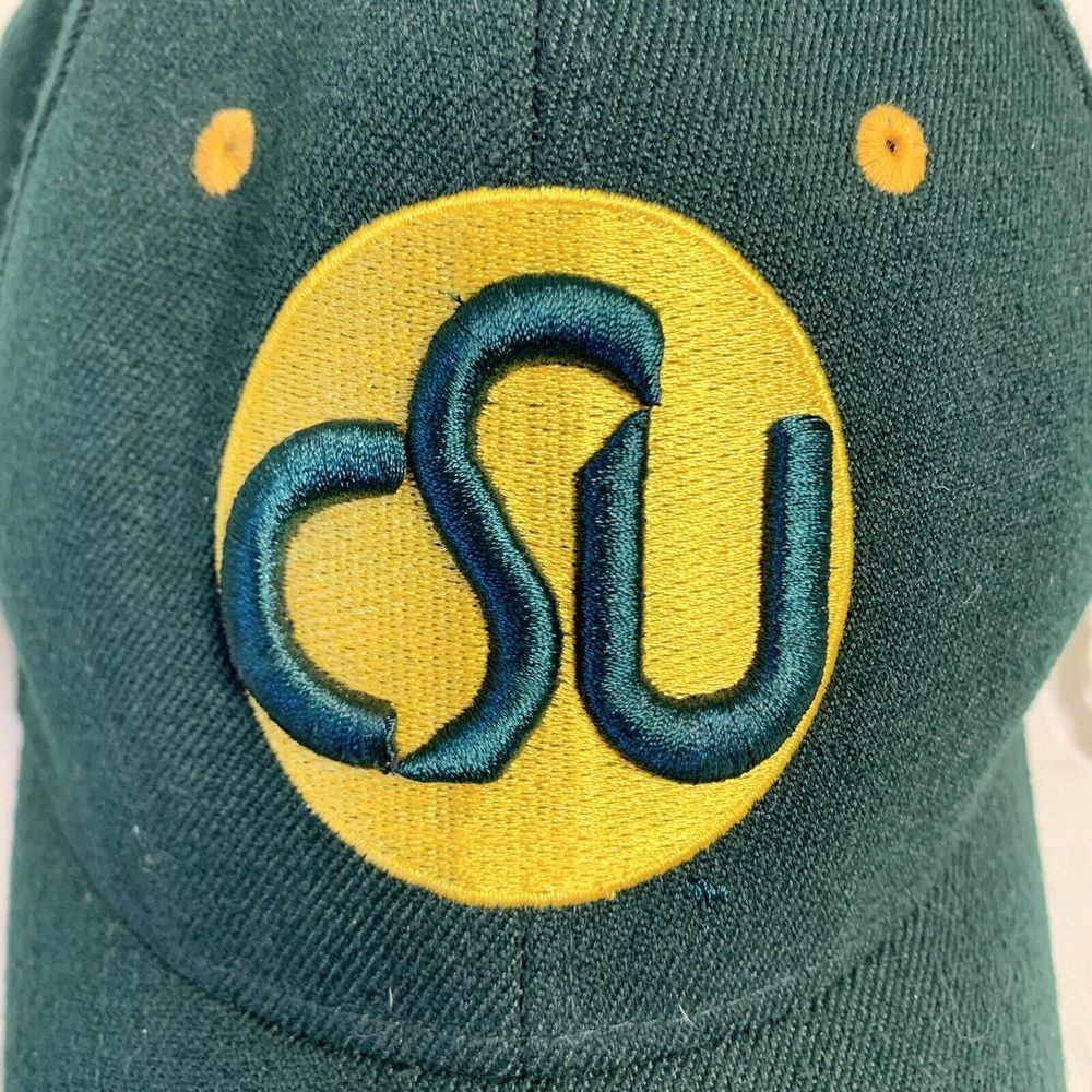 CSU Zephyr Ballcap Hat Green w/ Gold Embroidery M/L Good Condition